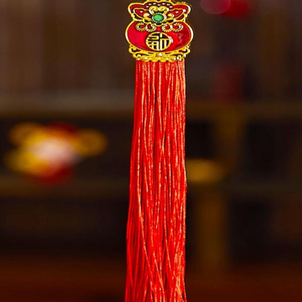 Красные китайские подвески с иероглифами Фу, ручная работа, китайский орнамент на удачу, украшение для дома, стены, двери