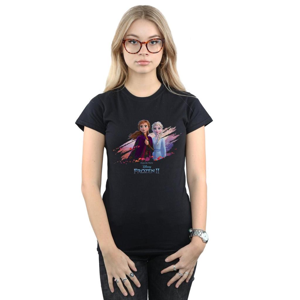 Disney Womens/Ladies Frozen 2 Elsa And Anna Nature Is Beautiful Cotton T-Shirt