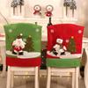 Party Xmas Elk Santa Claus Chair Back Covers Chair Cover Christmas Decoration New Year Decor