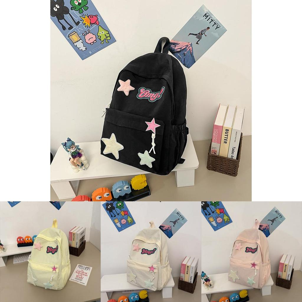 Large Capacity Nylon Backpack For Teen Girls With Ergonomic Straps**