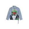 Li Ning X Disney Muppets Comet Collection Cartoon Printed Denim Jacket Men Jacket Light-Blue AJDR419-2