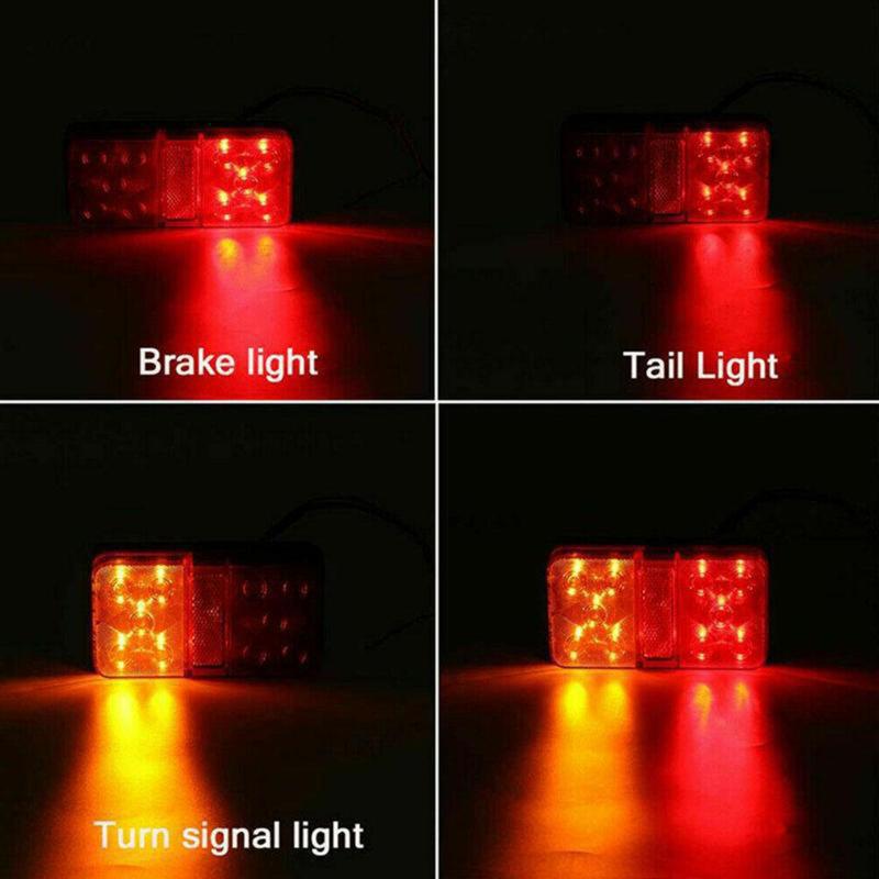 12V 80V LED Rear Tail Light High Lumen Electric Bike Scooter Waterproof Brake Stop Lamp for Safe Evening Rides