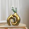Creative Vase Modern Flower Boho Nordic Minimalist Vase, Geometric for Desk Dining