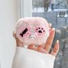 For Apple AirPods 3 Bluetooth-compatible Earphone Protection Case Cartoon Design Plush+TPU Cover with Ring Buckle