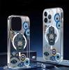 Синие Глаза Магнитный Прозрачный Чехол Полного Покрытия для iPhone 15/16/17 Pro Max