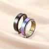 Simple 6mm Stainless Steel Anxiety Rings For Women Men Spinner Fidget Ring Stress Relieving Trend Punk Wedding Band Jewelry Gift