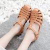 New Flat Women Sandlas Hollow-carved Design Fashion Comfortable Outdoor Sports Beach Cool Slippers Soft Sole Shoes