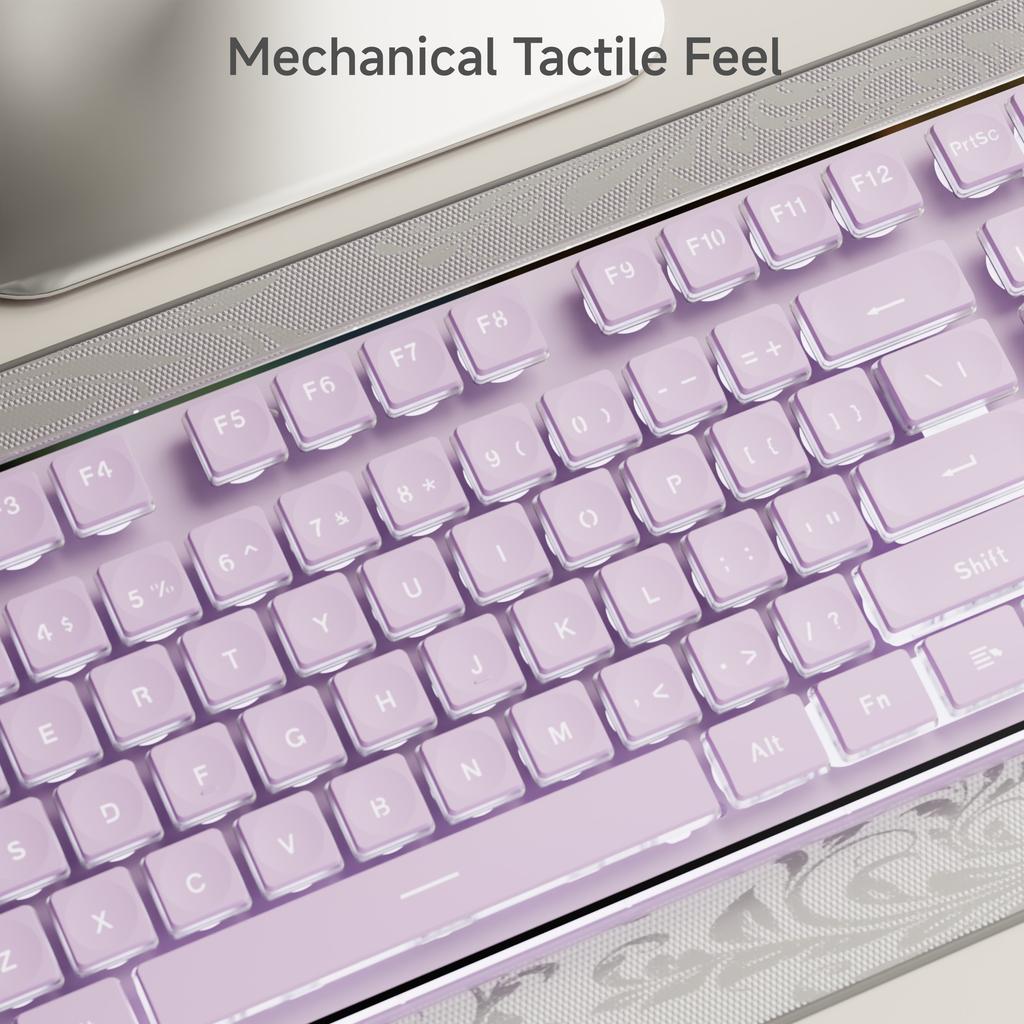 EWEADN V3 Wired Silent Office & Gaming Keyboard, Film Key Design, Ergonomic, for Windows/Laptop/PC/Desktop, E-sports Accessory