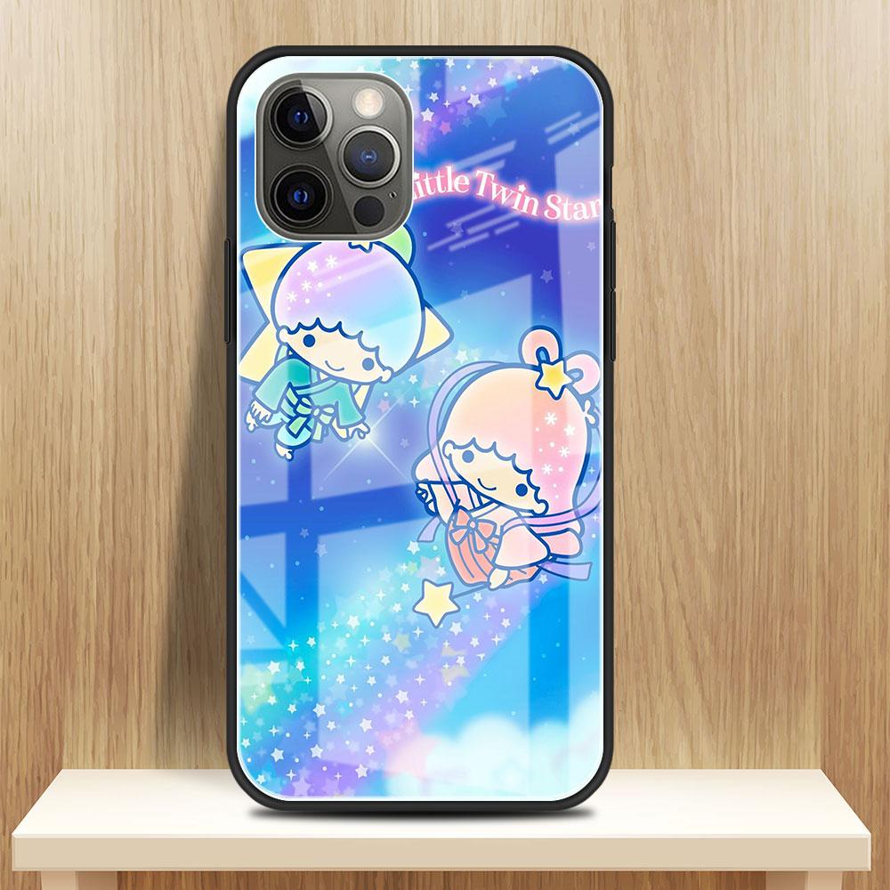 Стеклянный чехол для Apple iPhone 13 Pro 11 14 12 7 8 Plus SE 2022 XR X XS Max 6 6S закаленный чехол для телефона LittleTwinStars милый