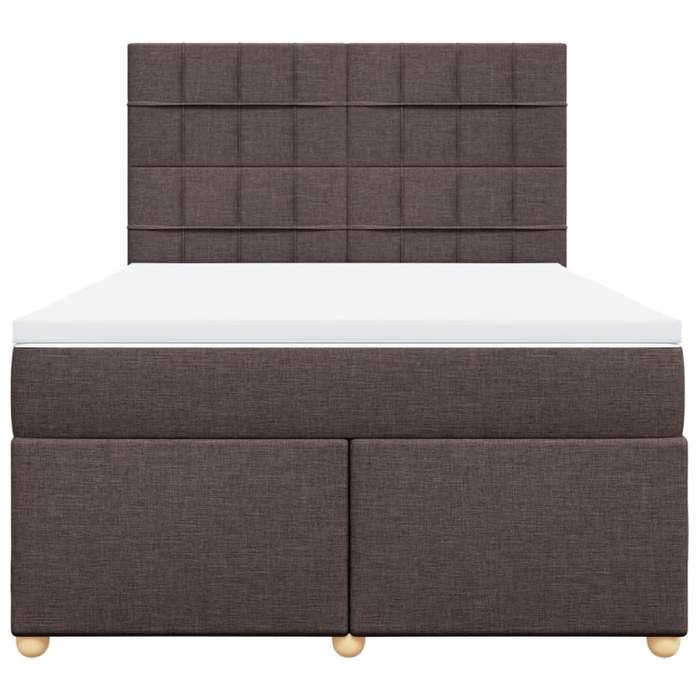 Maison Exclusive - Sommier à lattes de lit avec matelas Marron foncé 140x200 cm