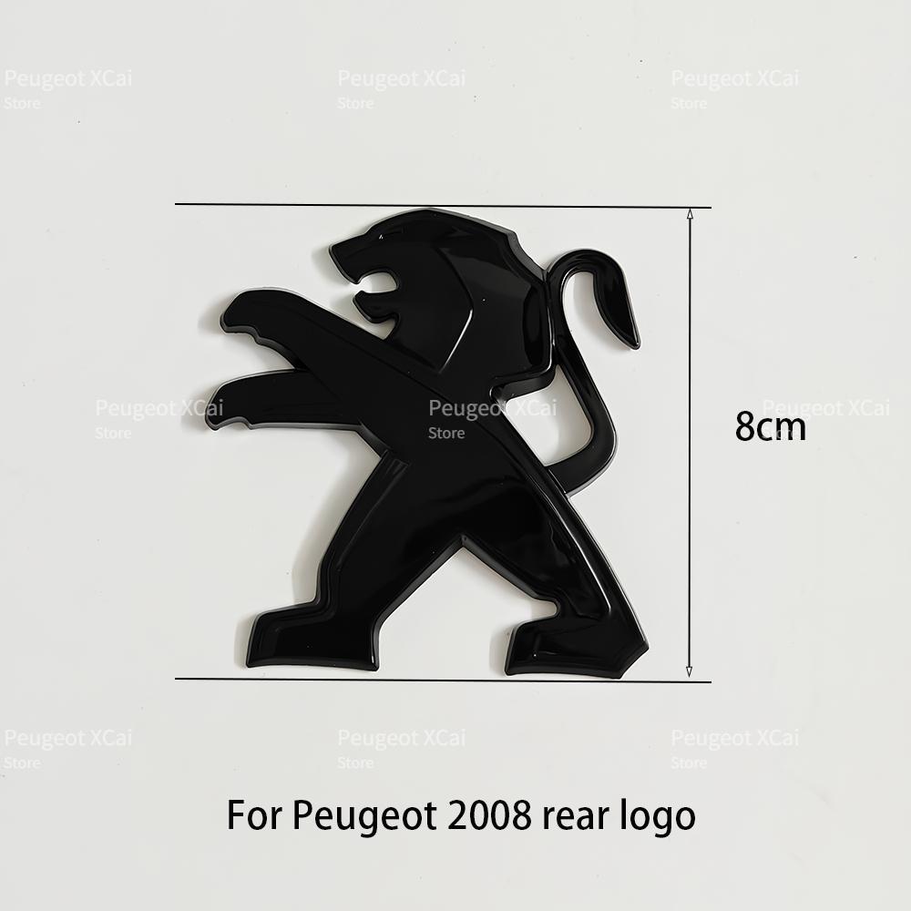 Горячая наклейка на автомобиль 2026 года, подходит для Peugeot 2008, значок-логотип на решетку переднего капота, эмблемы на задний багажник, аксессуары для автомобиля