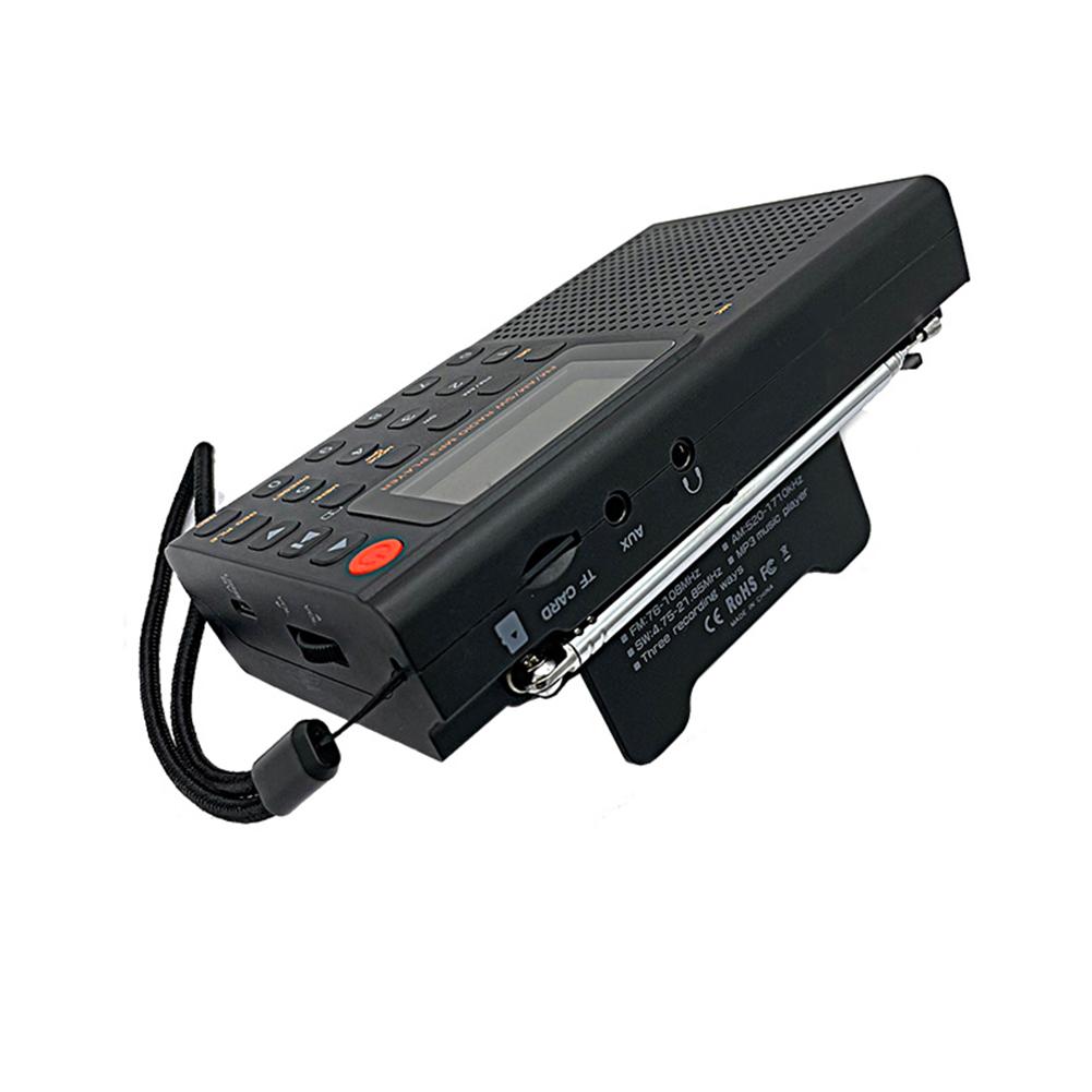 Am/fm/sw Portable Radios Full Band Bluetooth Radio Recorder Aux Jack Mp3 Player Radio Type-c Charging Alarm Clock Built-in Speak