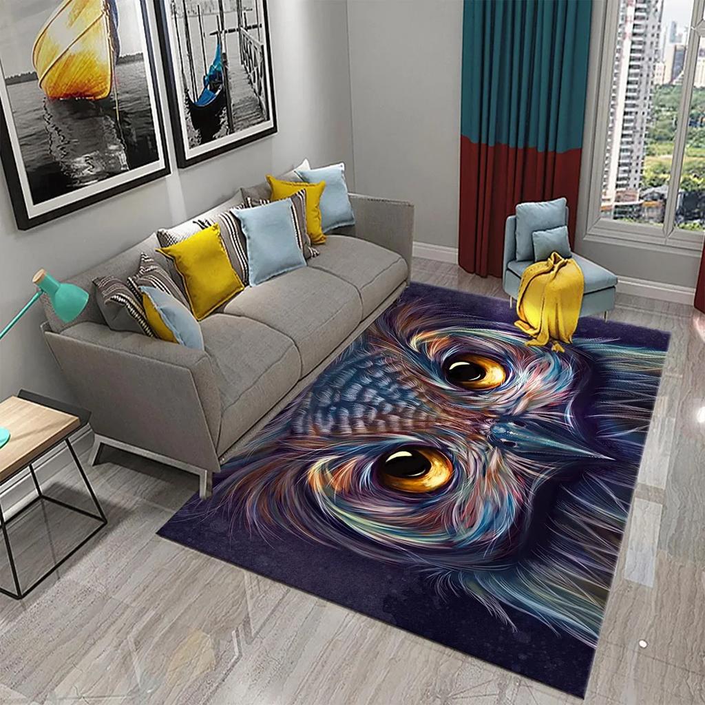 Прекрасный ковер с мультяшной совой для декора спальни, гостиной, коврик для пола, ковер для прихожей, милые коврики с животными, кухонный коврик, ванный коврик с противоскользящим покрытием
