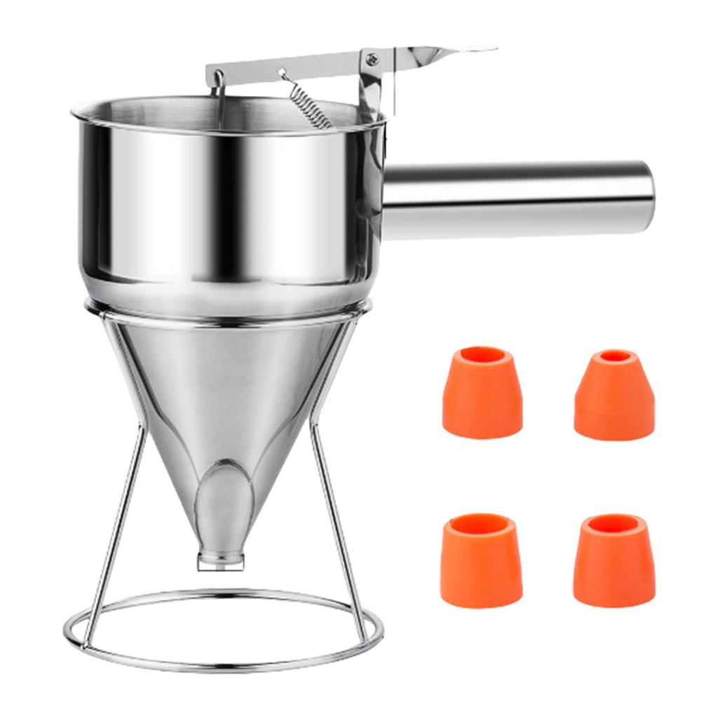 Reliable Cone Funnel Stainless Steel Funnel For Takoyaki Precision Pouring Octopus Balls Cooking Tool Easy To Clean