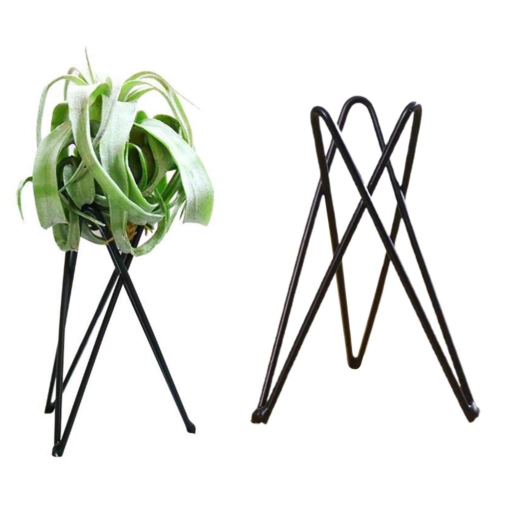 Подставка для воздушных растений, металлическая подставка для цветочного горшка, геометрический железный держатель для тилландсии, художественная витрина, украшения для дома и сада