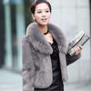 Fur Coat Women's Short Autumn and Winter Rex Rabbit Fur Slim Fit Imitation Fur Coat Fox Fur Collar