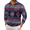 Men's Casual Collared Long-Sleeve Knit Base Layer Top