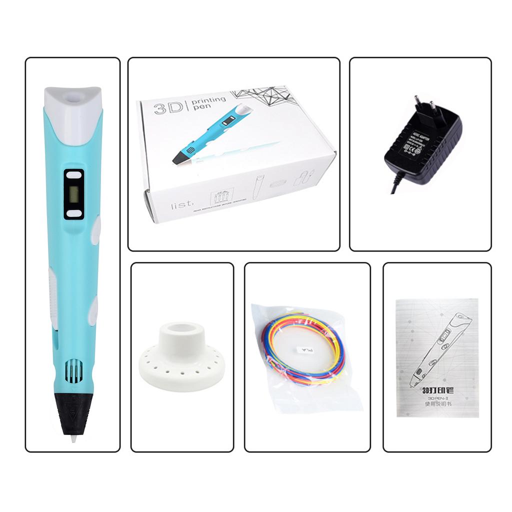 Ручка для 3D-печати применяется с нитью ABS PLA толщиной 1,75 мм. Поддержка температуры. Скорость рассеивания тепла.