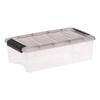 Stackable 5.8 Qt Plastic Storage Bin with Lid Clear Totes Home Office Garage Organization Durable Storage Containers with Secure