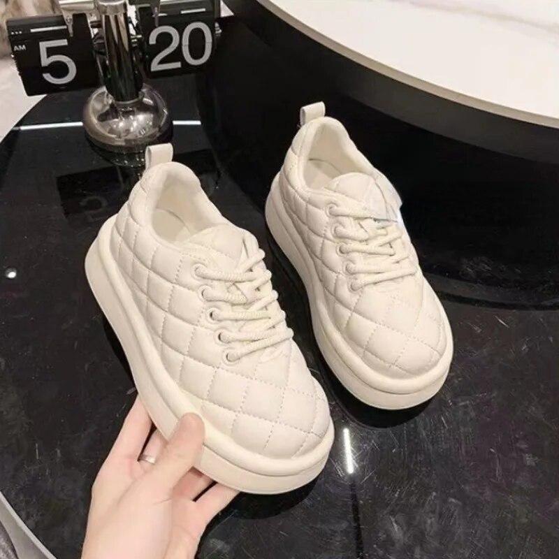 Autumn Winter Plush Warm Women's Cotton Shoes New Breathable Thick Sole Anti Slip Women's Vulcanized Shoes Sneakers