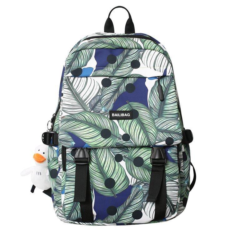 Schoolbag schoolbag trendy brand ins large capacity fashion trend simple and versatile junior high school high school student backpack