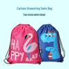 Cartoon Drawstring Sports Backpack - Canvas Football Fitness Bag