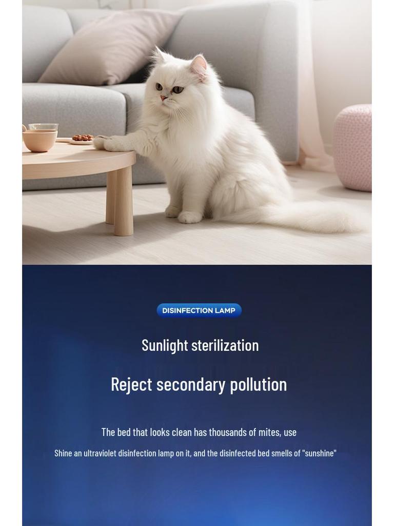 38W UV Disinfection Lamp with Ozone, Remote-Controlled Mobile Desktop Sterilizer.