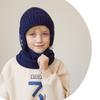 Детская кепка, зимний бархатный шарф, костюм, вязаная шерстяная кепка для мальчиков, теплая кепка с защитой ушей, шапочки с черепами, кепка с рукавами