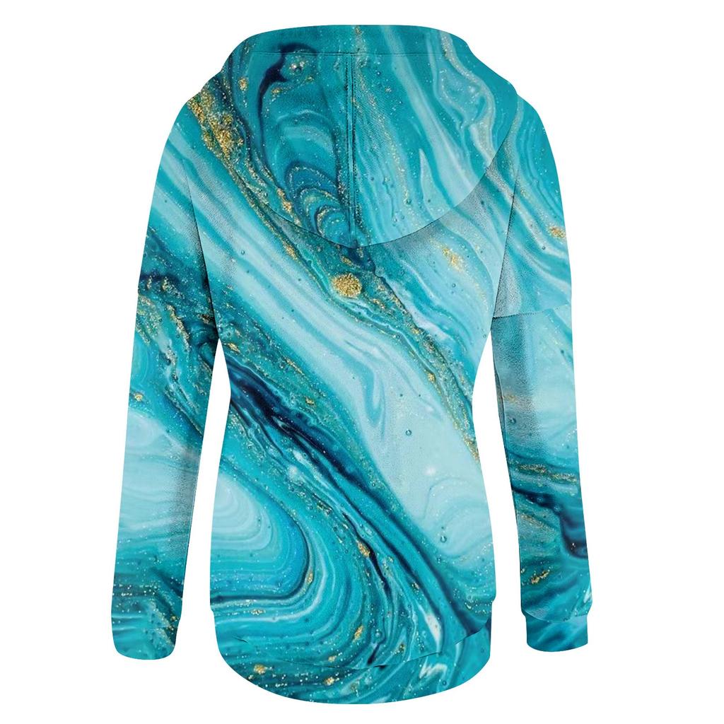 Women's Casual Fashion Print Long Sleeve Pullover Hoodies Sweatshirts