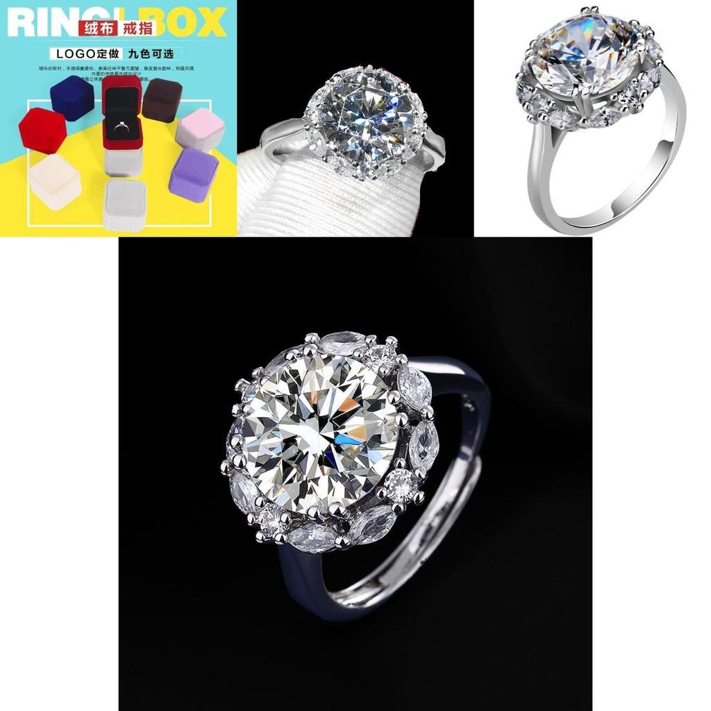 Captivating 5 Carat Moissanite Inspired Ring With Elegant Platinum Plating For Women's Fashion