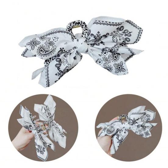 Женские заколки-краб с бантом, двухсторонние заколки для волос с узором в виде ореха кешью, большие заколки-банты для длинных и коротких волос, аксессуары