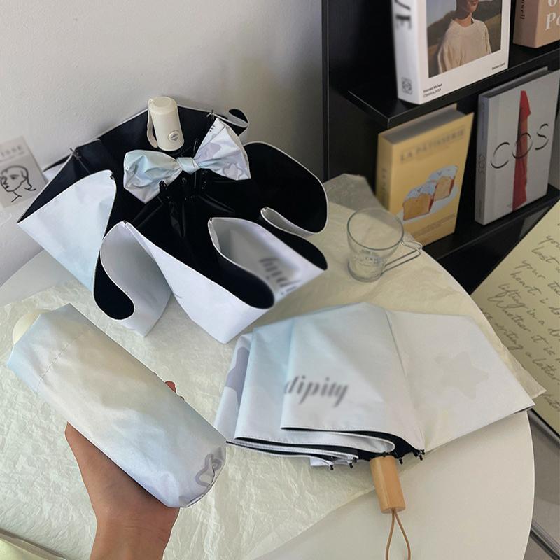 Gradient Star Black Glue Sunscreen Fully Automatic Umbrella Rain and Rain Dual Use Women's Sunshade Umbrella Portable Umbrella