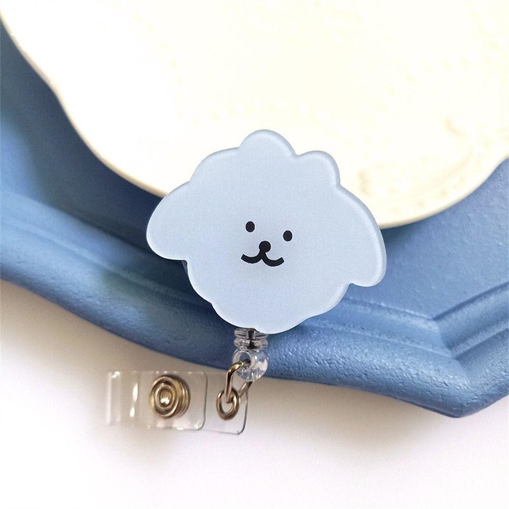 Cartoon Dog Nurse Badge Reel Animals Easy Pull Buckle Cute Retractable Badge Holder Hospital Use