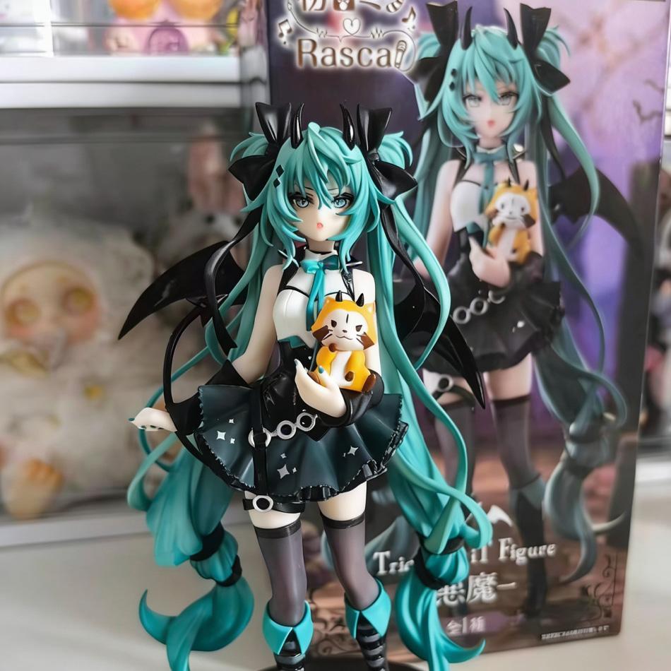 19CM Anime Hatsune Miku Little devil raccoon Kawaii Action Figure PVC Doll Model Figure Toys Desktop Decoration Holiday Gifts