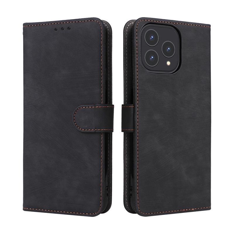 Кожаный чехол для телефона Cooper Cubot P80 с отделением для карт, подставкой и шнурком