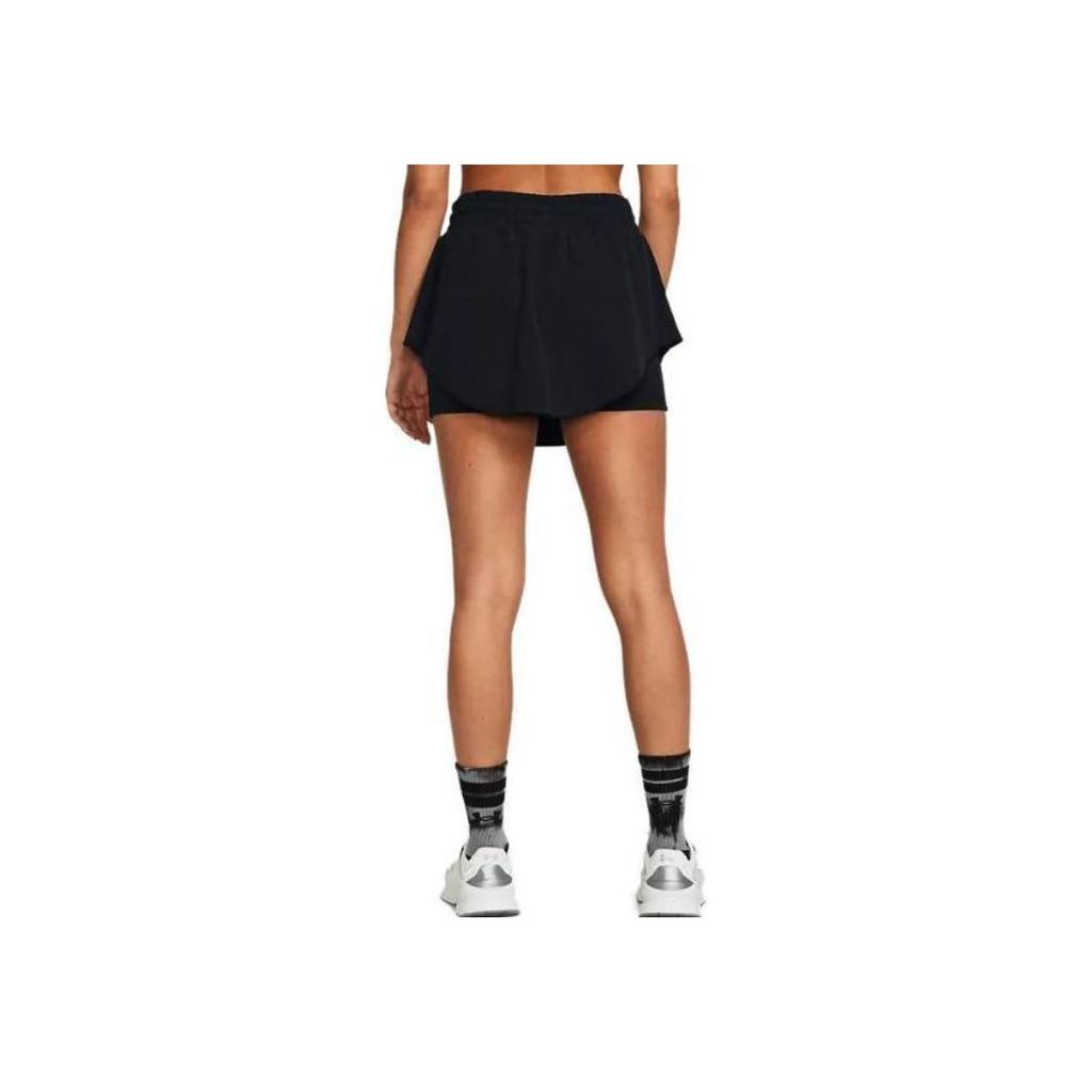 Under Armour UA Vanish Solid Mid-Rise Drawstring Breathable Waterproof Soft Casual Skirt Women Skirts Black 1383621-001