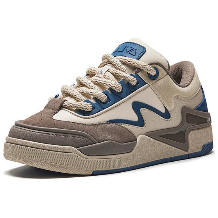 Anta Aojie S удобные универсальные нескользящие износостойкие амортизирующие низкие кроссовки для скейтбординга мужские кроссовки бежевые коричневые синие 112448081-3