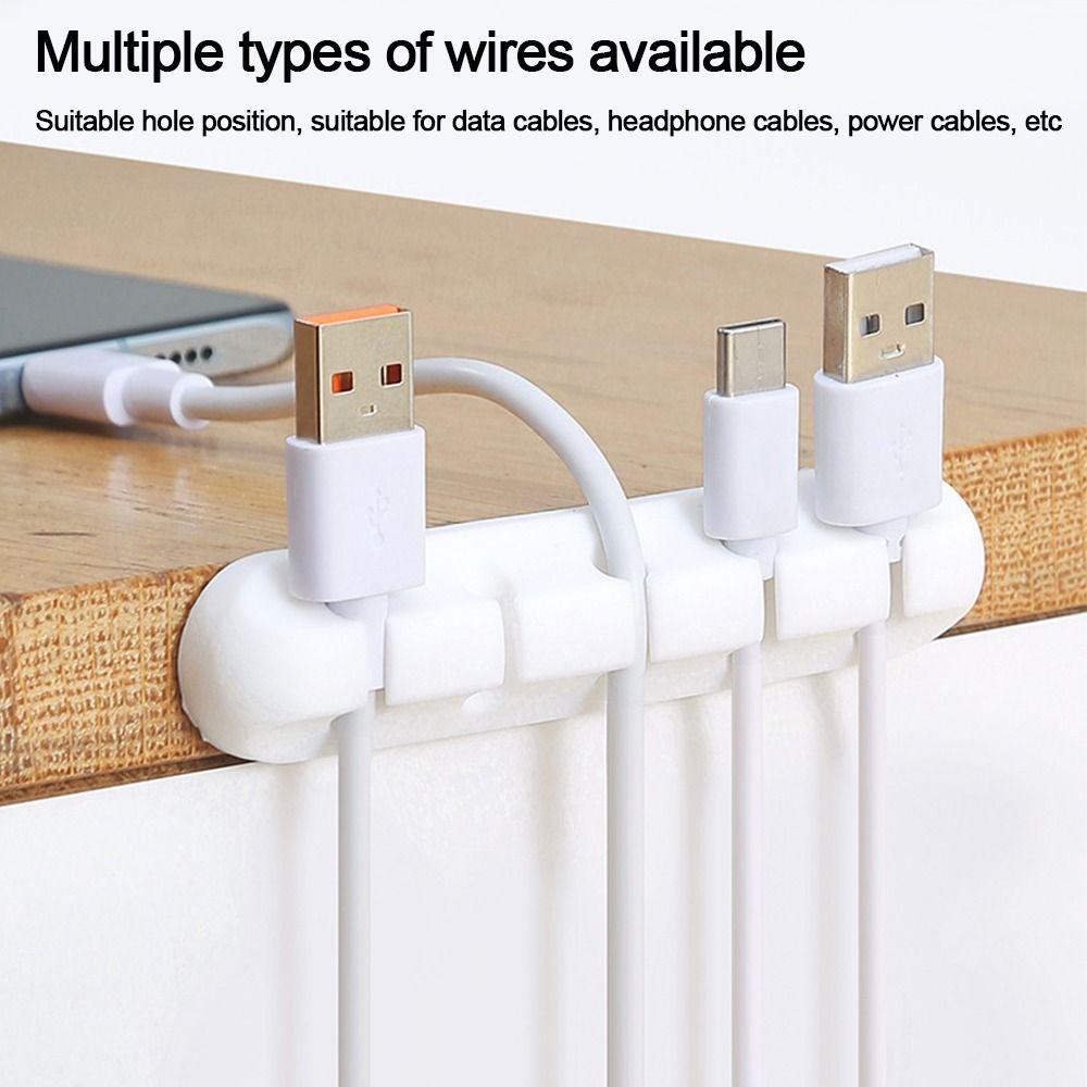 Гибкая намотка кабеля Самоклеящийся кабельный органайзер Зажим для кабеля Зажимы для шнура USB-кабель для передачи данных