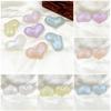 High Quality Large Peach Heart Fashion for Bracelet Jewelry Making Acrylic Hanging Hole 5pcs Handmade Beads Bubble Materials Pendant DIY Accessories