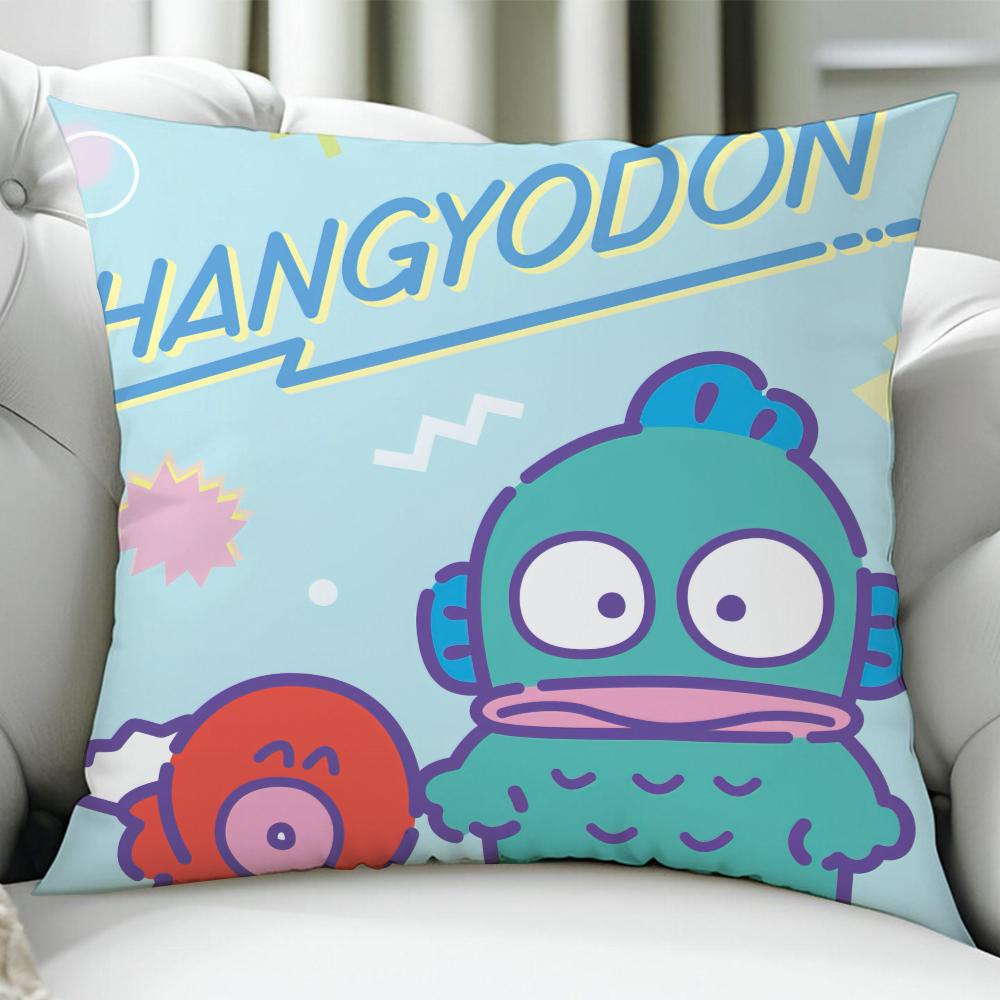 Funny Cute Hangyodon cushion cover Birthday Anniversary Gifts Double Sided Printed Zipper Cushion Cover Soft Skin Bedding