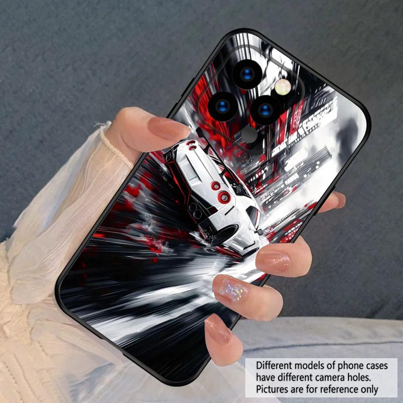 Машина в дождь Для iPhone 16 E 15 P ro 14 13 Plus 12 mini 11 Pro Max XR Xs M ax X 7 8 6 6S 2022 16E силиконовый мягкий чехол для телефона