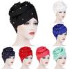 Головной чепчик однотонный удобный хлопковый предварительно завязанный чепчик для покупок