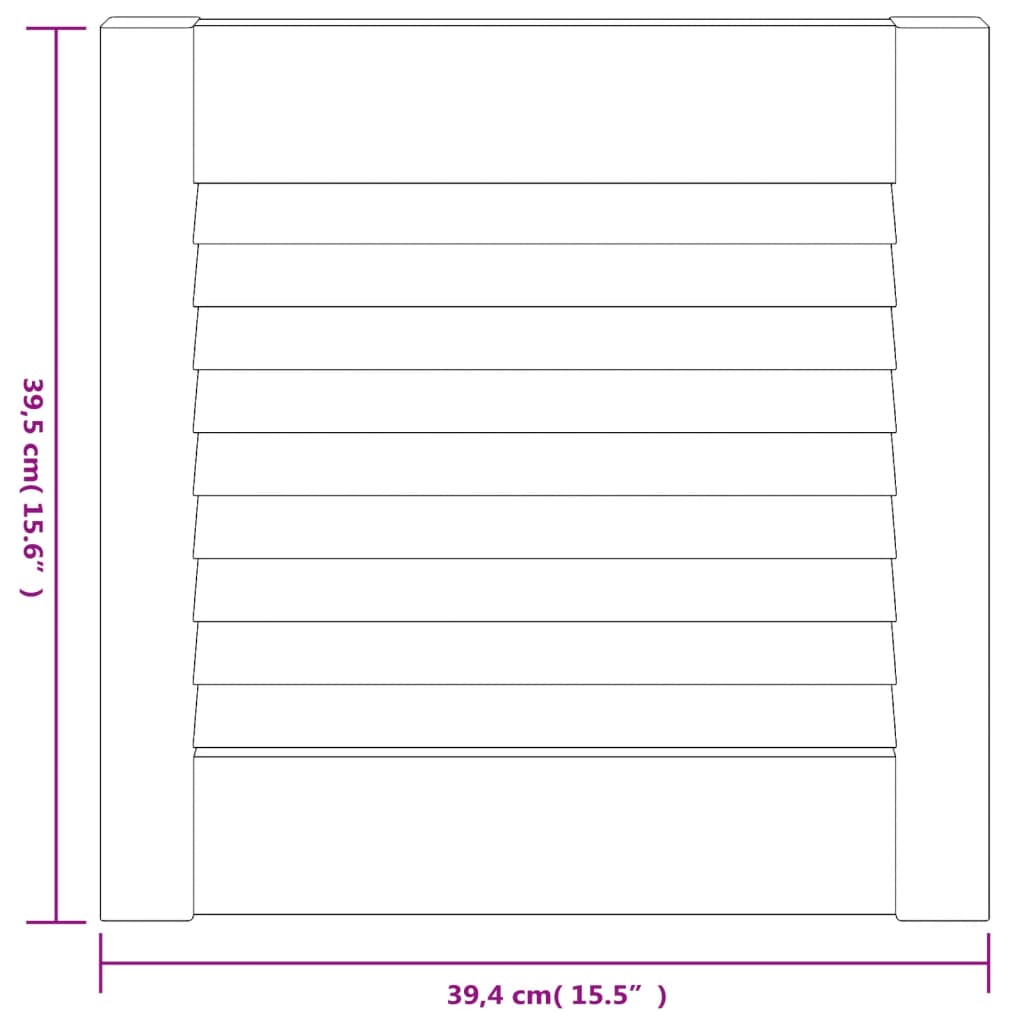 Cabinet Doors with Louvered Design 2 pcs 39.5 x 39.4 cm Solid Wood