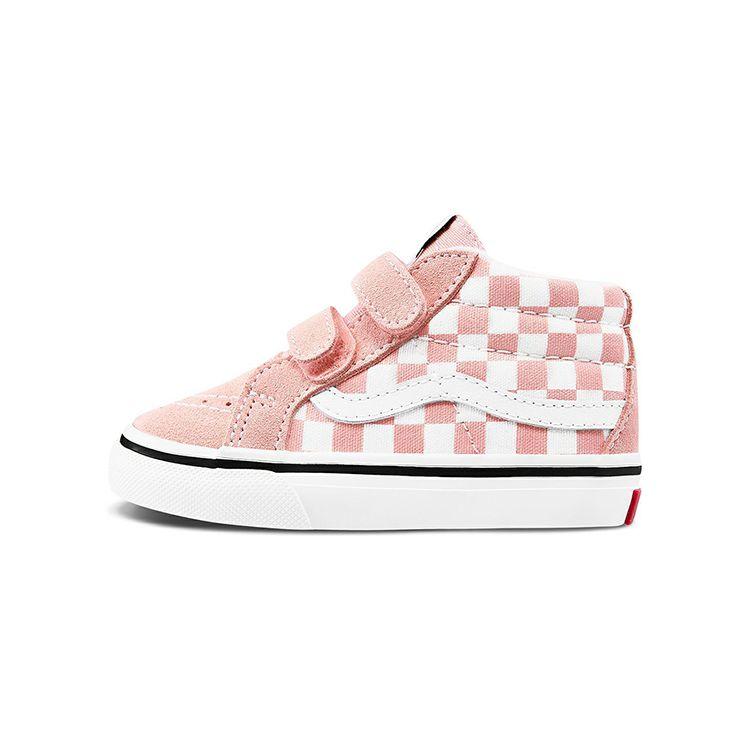 Vans Sk8 Mid Reissue V Comfortable Versatile Mid-Top Walking Shoes Baby Sneaker Pink White VN0A348J0I0