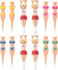 Zomiboo 12 Pcs Funny Golf Tees Bikini Shaped Colorful Plastic Ladies Tees