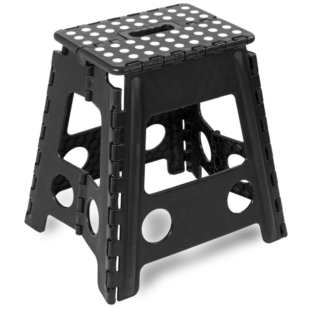 Amigo Black Folding Anti-Slip Stool Size