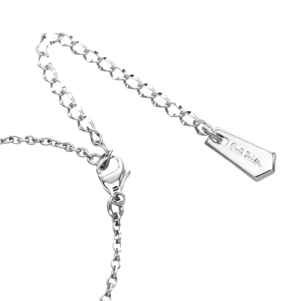 Комплект ожерелья с мотивом из двух колец с оригинальной коробкой для хранения и салфеткой для ухода 240902 210 [Paul Smith] & (Серебряный)