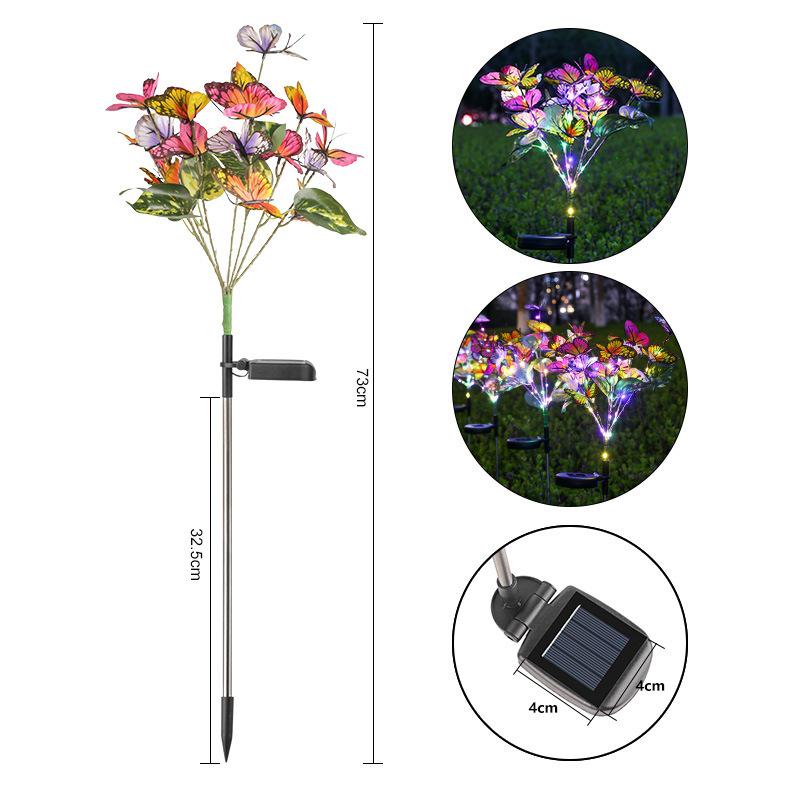 Solar Butterfly Lawn Lights: Outdoor Garden Decor & Wind Chime