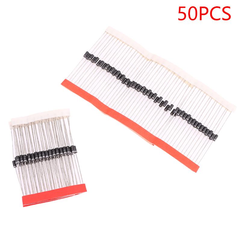 50 шт. выпрямительных диодов Шоттки Uf4004 Uf4007 1A 400 В 1000 В сверхбыстрый выпрямительный диод Do-41