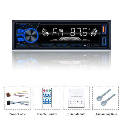 Автомобильный MP3-плеер, FM-радио-тюнер со светодиодным сегментным дисплеем, вход AUX, функция зарядки через USB с беспроводным пультом дистанционного управления на рулевом колесе